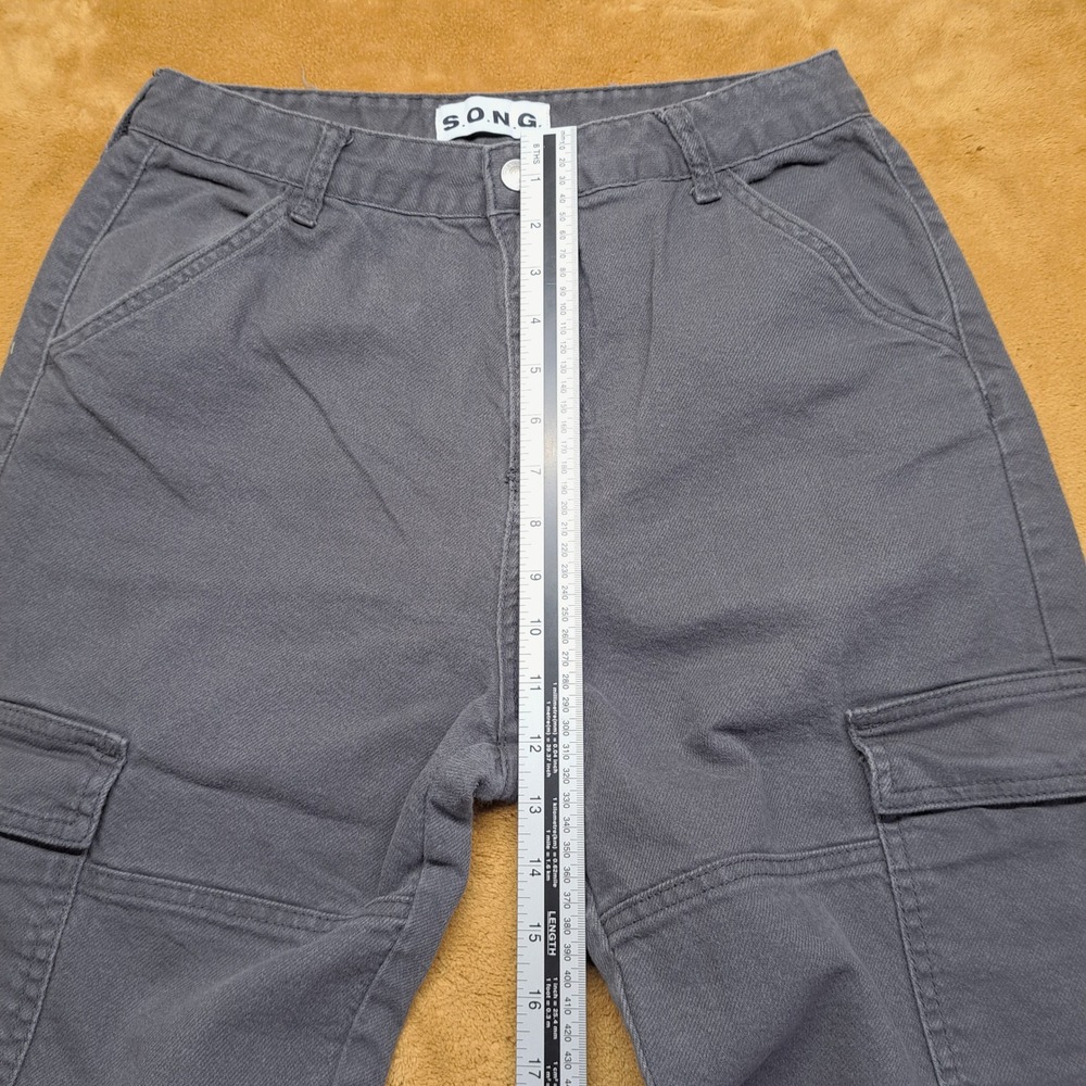 S.O.N.G. Cargo Pants Women 9/29 Slate Dark Gray Good Utility Straight Leg Cotton - Picture 5 of 12